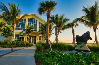 front entrance of manatee lagoon
